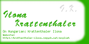 ilona krattenthaler business card